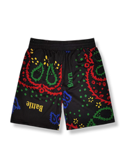 ペイズリーグラフィティバスケットボールショーツ 四分丈
