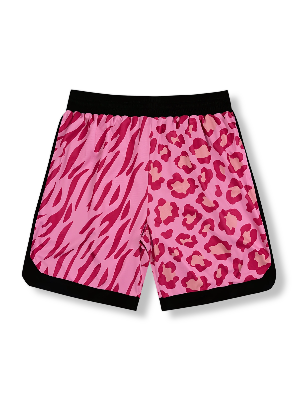 レオパード柄ツートンバスケットボールショーツ 四分丈