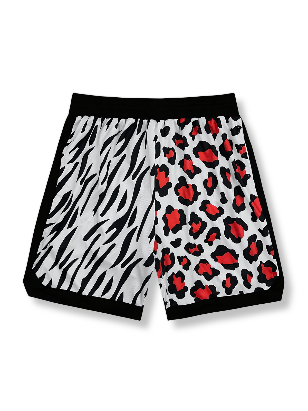 レオパード柄ツートンバスケットボールショーツ 四分丈