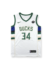 ミルウォーキー・バックス アウェイ アデトクンボ 34番 バスケットボールジャージ