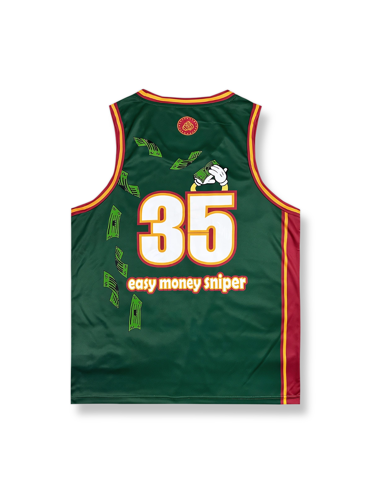 マネーレインプリントバスケットボールジャージ