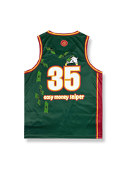 マネーレインプリントバスケットボールジャージ