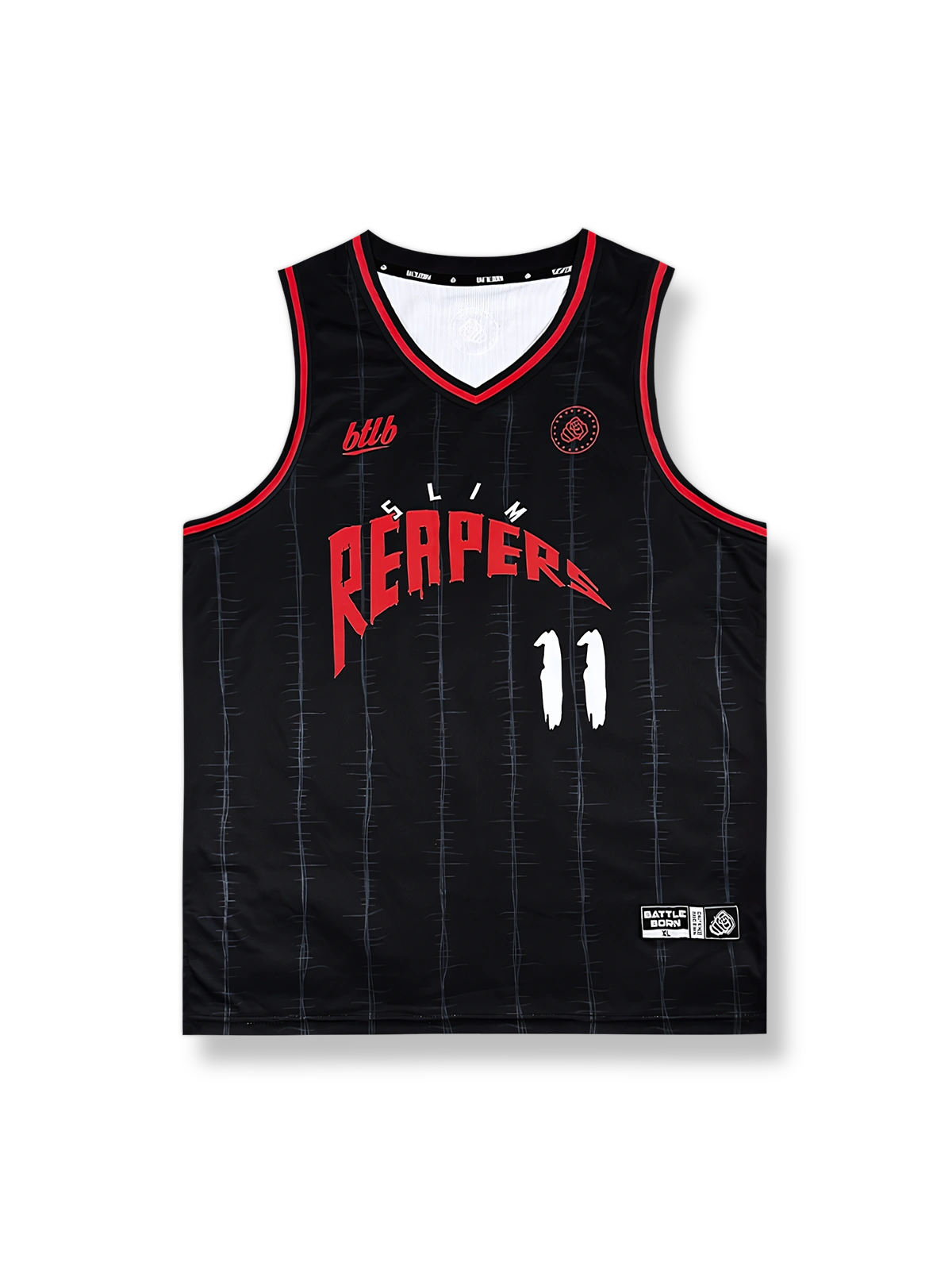 11番ストライプ柄バスケットボールジャージ、速乾通気スポーツモデル