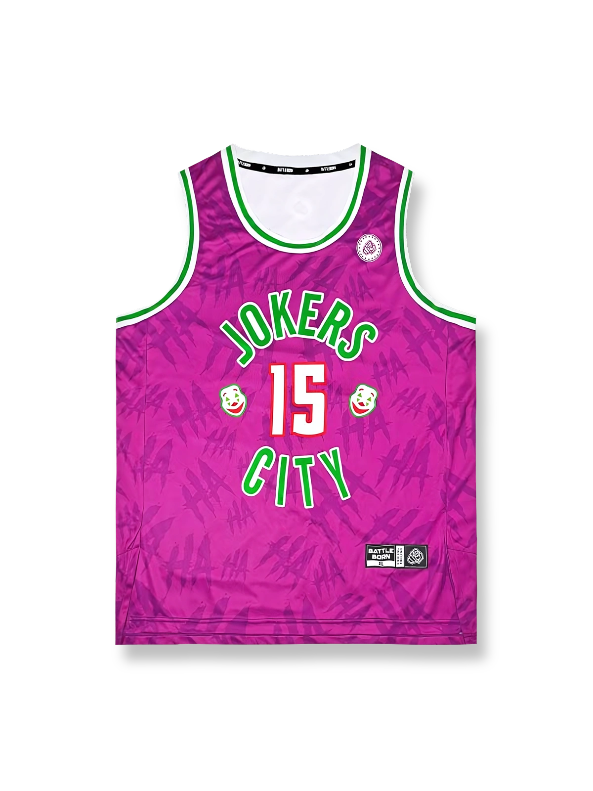 15号ジョーカープリントバスケットボールジャージ