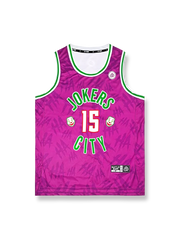 15号ジョーカープリントバスケットボールジャージ