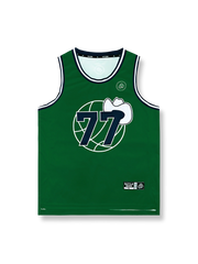 77号カウボーイハットプリントバスケットボールジャージ