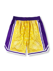 ストリートバスケットボール 速乾ペイズリーショーツ 四分丈