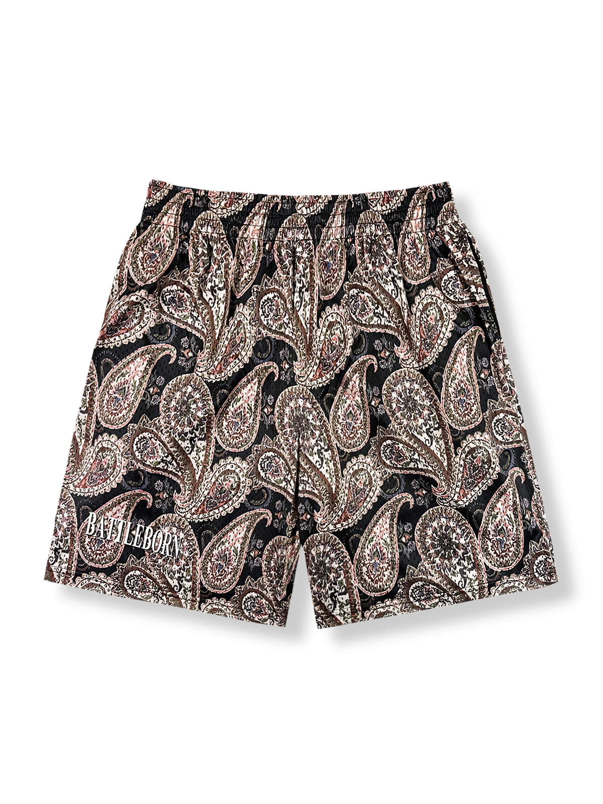 ペイズリー柄 ストリートバスケットボールショーツ 四分丈