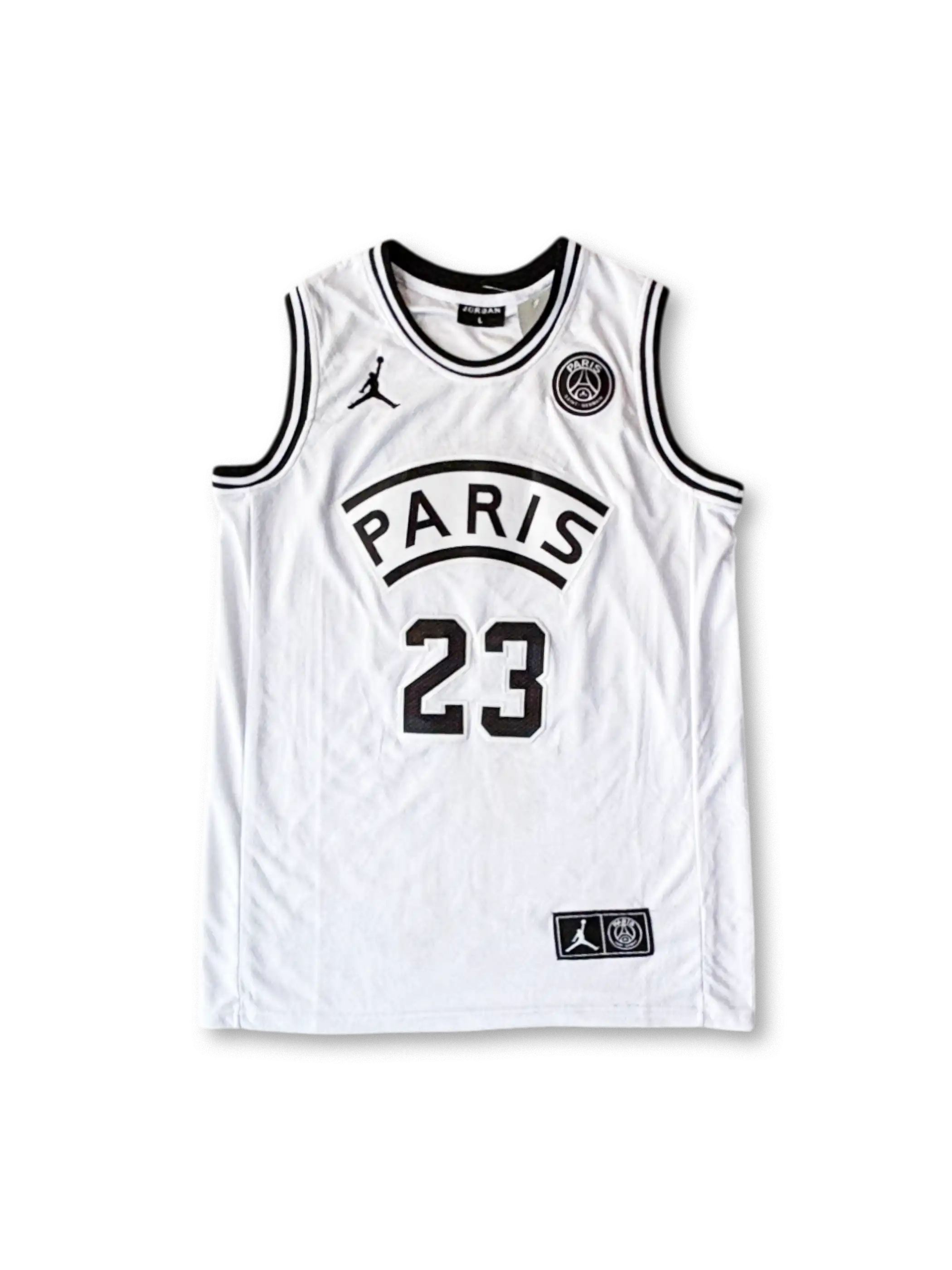 Paris Saint-Germain Jordan basketball jersey #23 front, retro basketball shirt