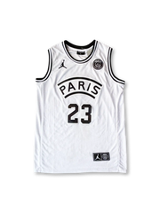 Paris Saint-Germain Jordan basketball jersey #23 front, retro basketball shirt