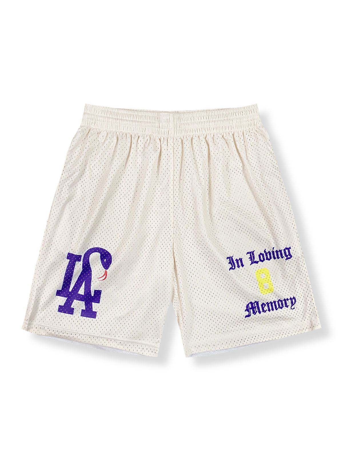 ラトルスネーク メッシュ バスケットボールショーツ, ホワイト, 通気性素材