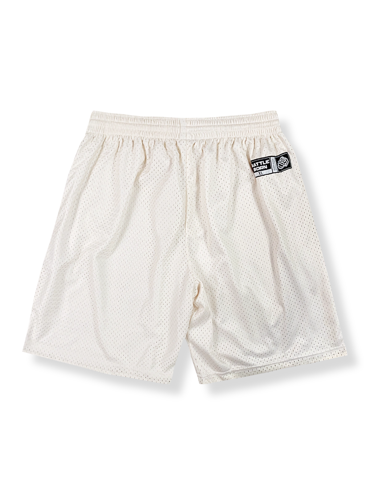 ラトルスネーク メッシュ バスケットボールショーツ, ホワイト, 通気性素材