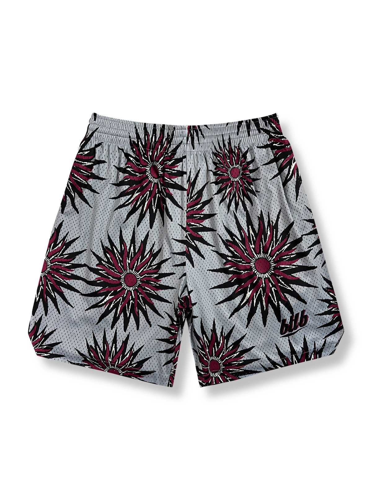 赤いダリアバスケットボールショーツ 四分丈