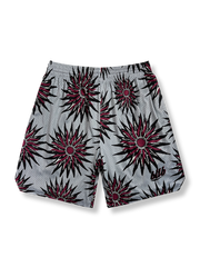 赤いダリアバスケットボールショーツ 四分丈