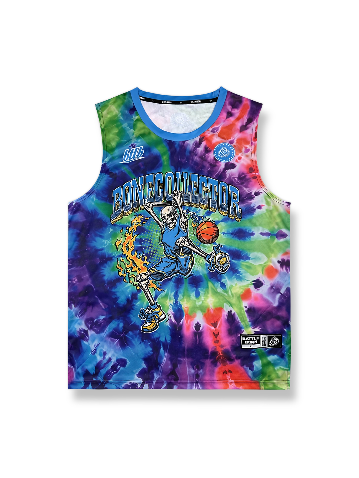 スカルダンクデザインのバスケットボールジャージ、速乾通気スポーツモデル