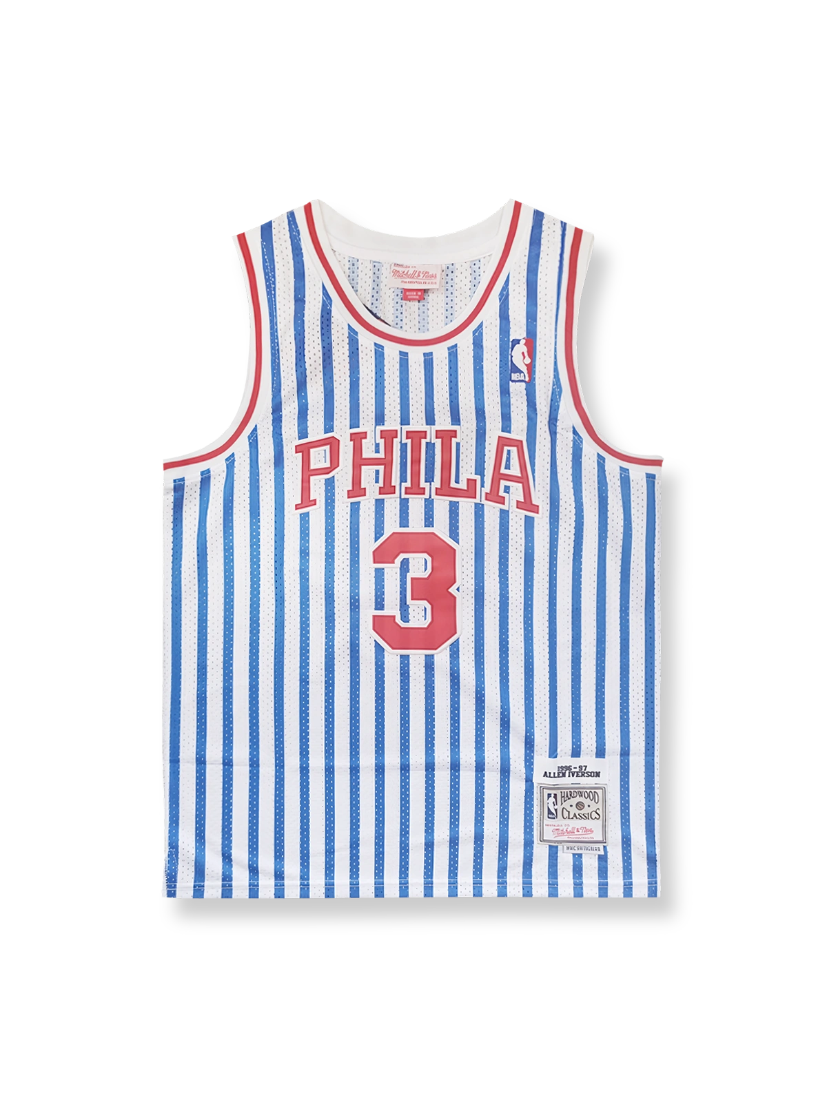 1996-97年 フィラデルフィア・セブンティシクサーズ 特別版 ユニフォーム アレン・アイバーソン 3番 ストライプデザイン
