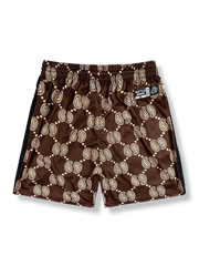 左右対称ペイズリープリントのバスケットボールショーツ 五分丈、速乾通気スポーツモデル