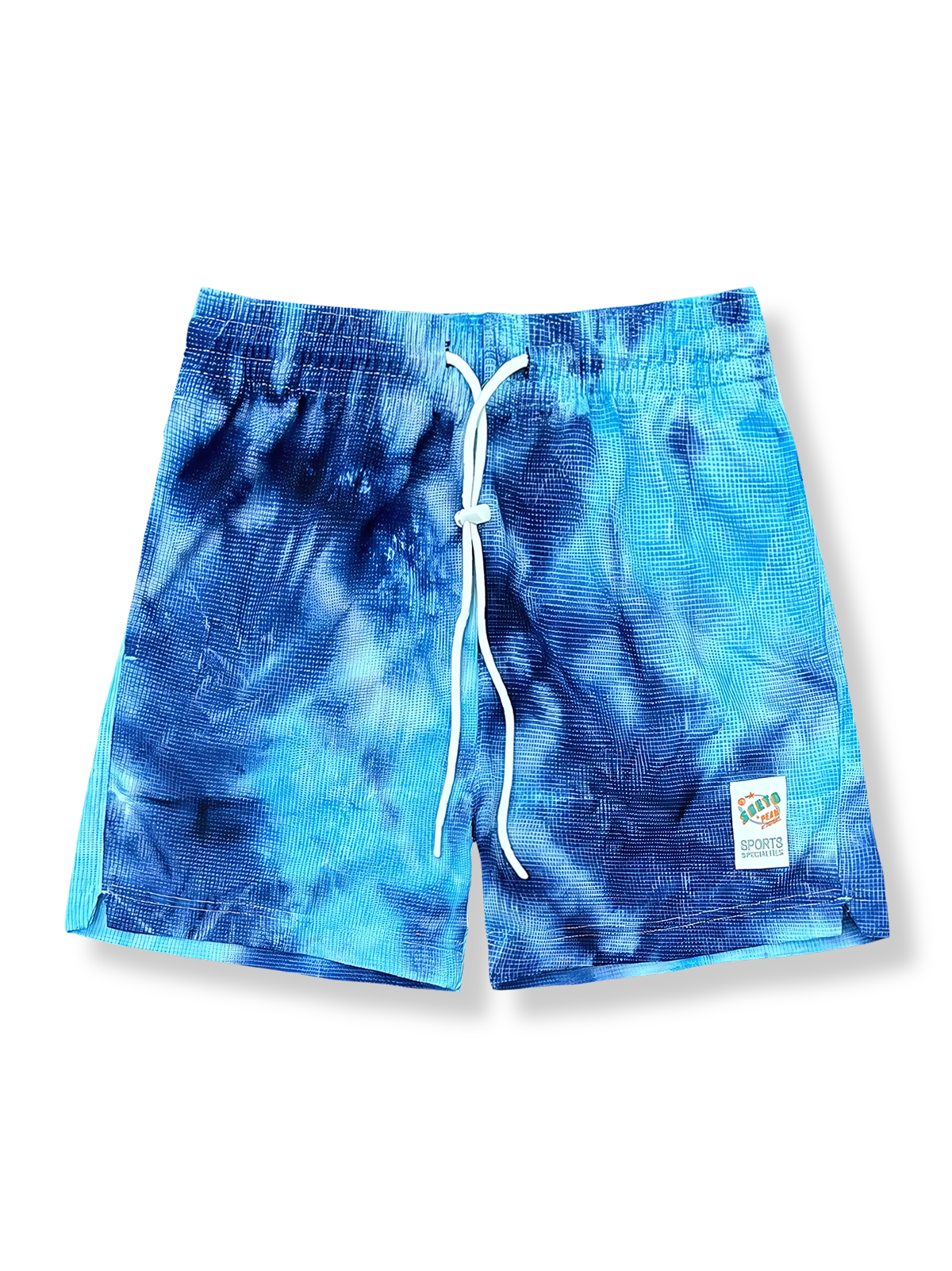 タイダイ染めワッフル生地のバスケットボールショーツ 四分丈、速乾通気スポーツモデル