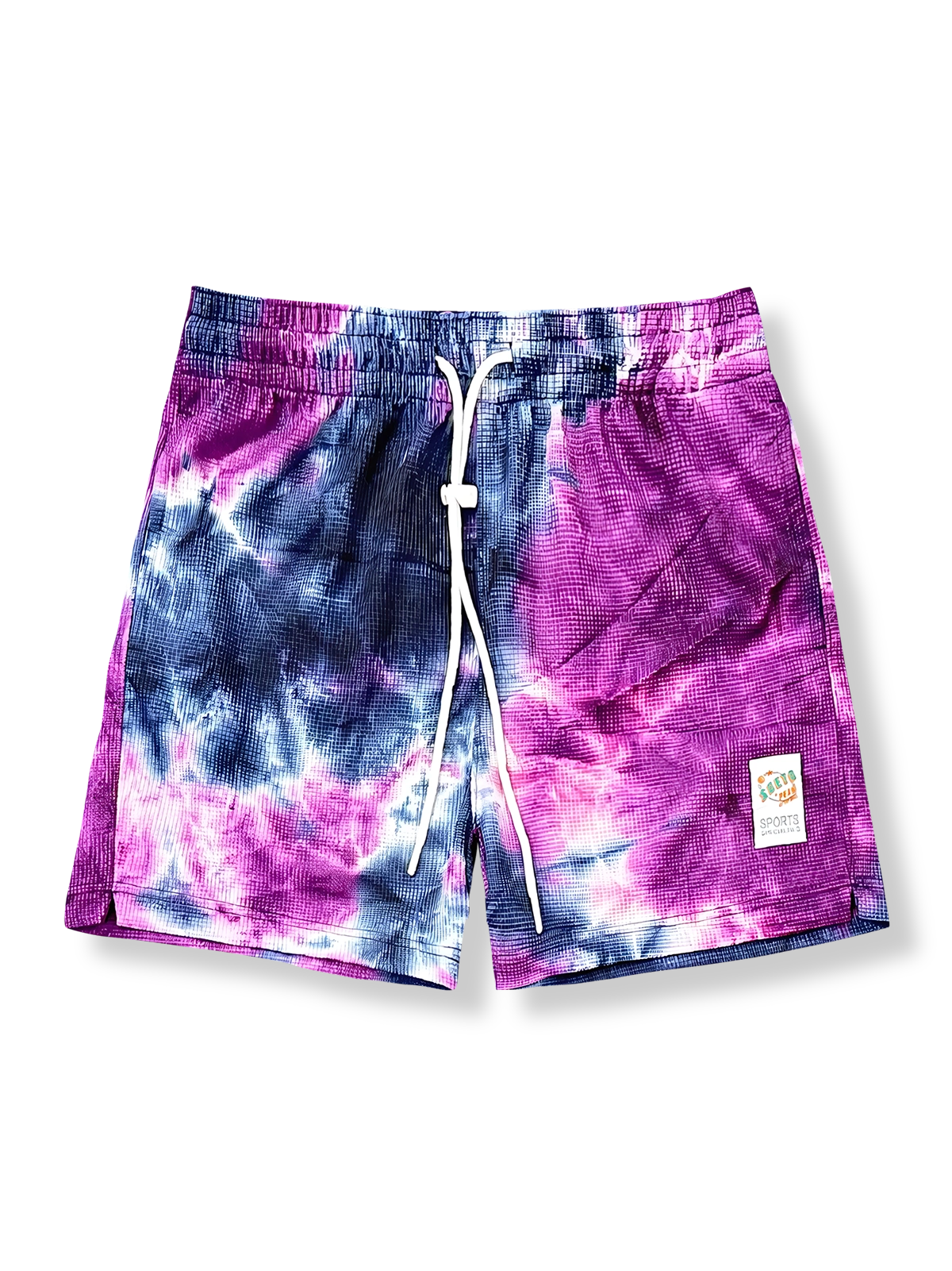 タイダイ染めワッフル生地のバスケットボールショーツ 四分丈、速乾通気スポーツモデル