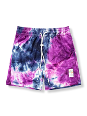 タイダイ染めワッフル生地のバスケットボールショーツ 四分丈、速乾通気スポーツモデル