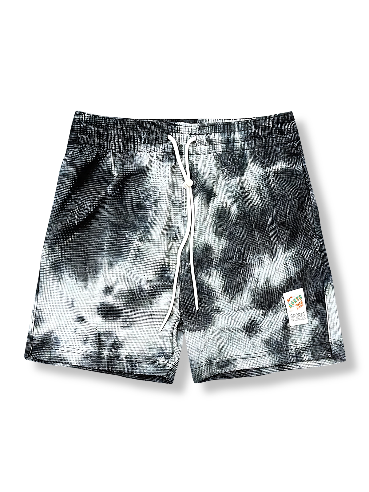 タイダイ染めワッフル生地のバスケットボールショーツ 四分丈、速乾通気スポーツモデル