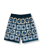 トーテムプリント 四分丈ショーツ