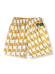 ヴィンテージレタープリントバスケットボールショーツ 五分丈