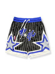 ヴィンテージパッチワーク速乾バスケットボールショーツ 四分丈