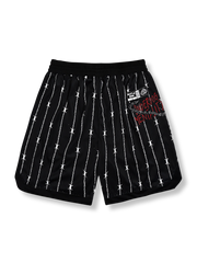 有刺鉄線プリントバスケットボールトレーニングショーツ