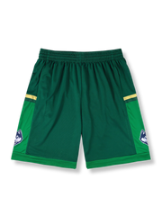 狼の頭プリントバスケットボールショーツ 五分丈