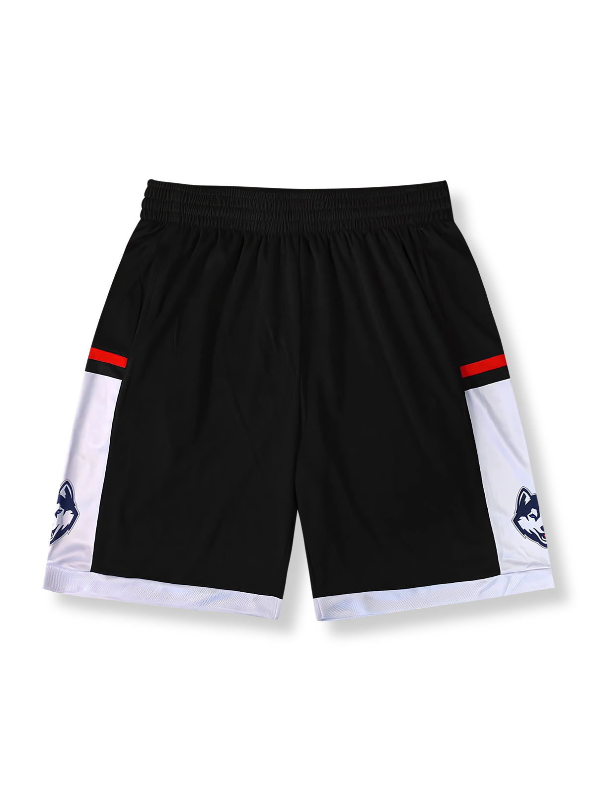 狼の頭プリントバスケットボールショーツ 五分丈