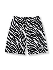 ゼブラ柄 バスケットボールショーツ 五分丈, アニマル柄ショーツ
