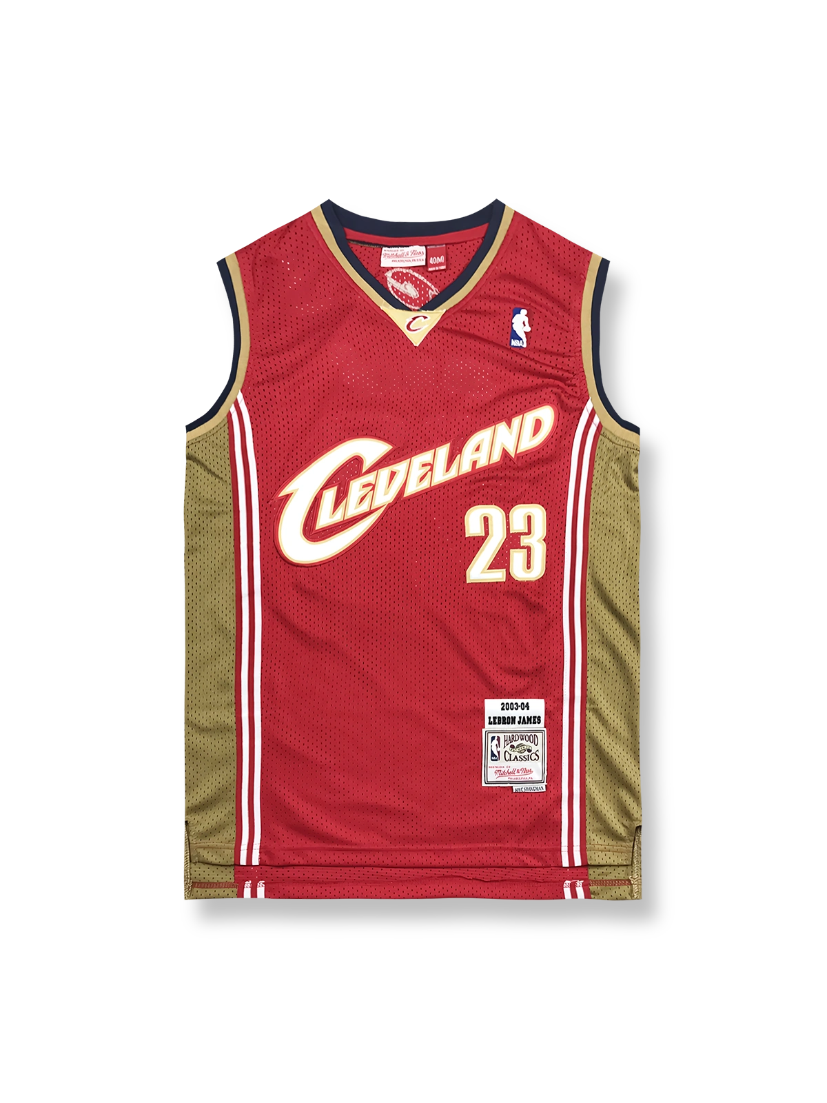 2003-04年 クリーブランド・キャバリアーズ ホーム ユニフォーム ジェームズ 23番、ビンテージバスケットボールシャツ