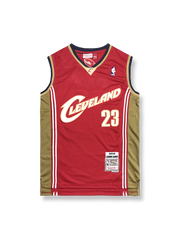 2003-04年 クリーブランド・キャバリアーズ ホーム ユニフォーム ジェームズ 23番、ビンテージバスケットボールシャツ