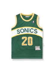 1990年代 シアトル・スーパーソニックス ホーム ペイトン 20番、ヴィンテージバスケットボールジャージ