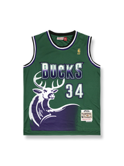 1996-97年 ミルウォーキー・バックス ホームユニフォーム レイ・アレン 34番、ヴィンテージバスケットボールシャツ