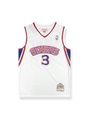 1996-97年 フィラデルフィア・セブンティシクサーズ ホーム ユニフォーム アレン・アイバーソン 3番、ヴィンテージバスケットボールシャツ