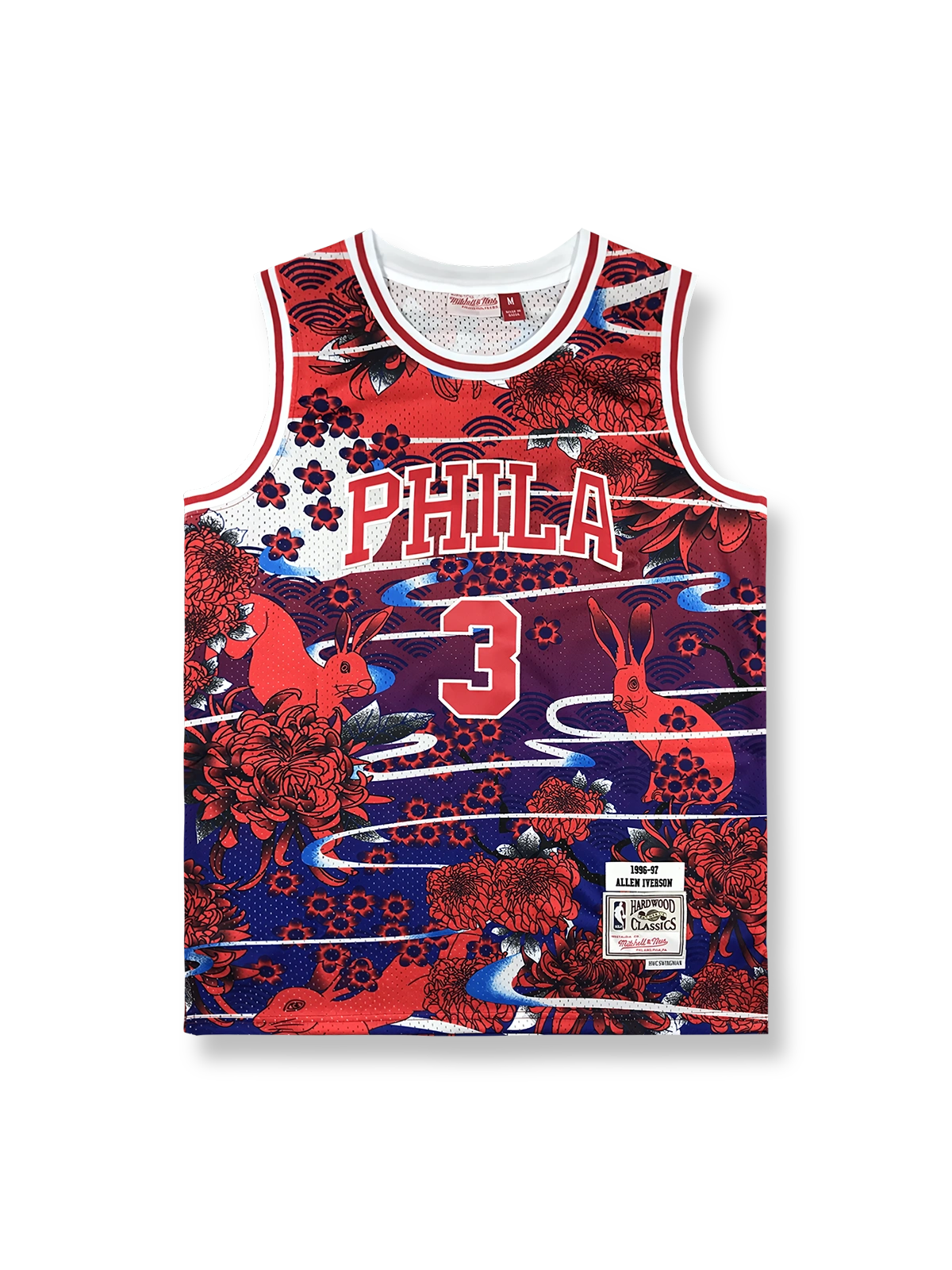 1996-97年 フィラデルフィア・セブンティシクサーズ ホーム アイバーソン 3番 兎年スペシャル, ヴィンテージ バスケットボールシャツ