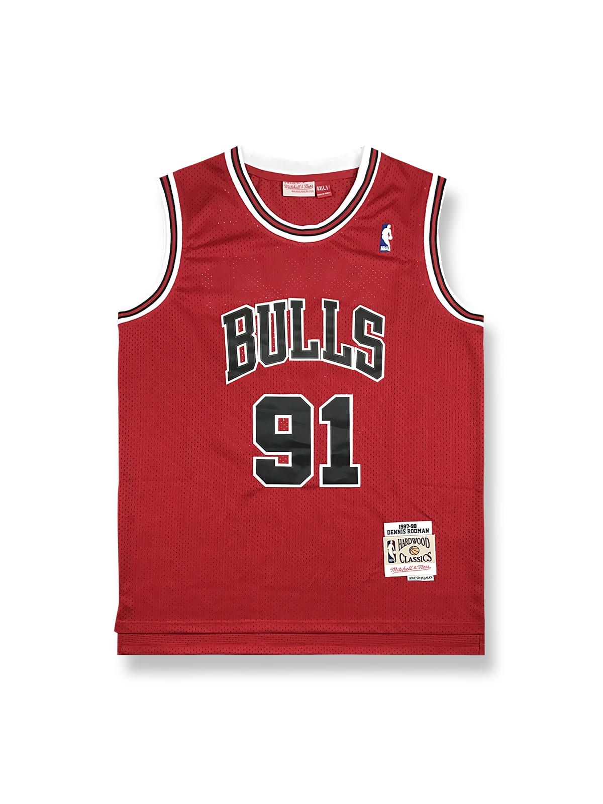 1997-98年 シカゴ・ブルズ ロッドマン 91番 アウェイユニフォーム