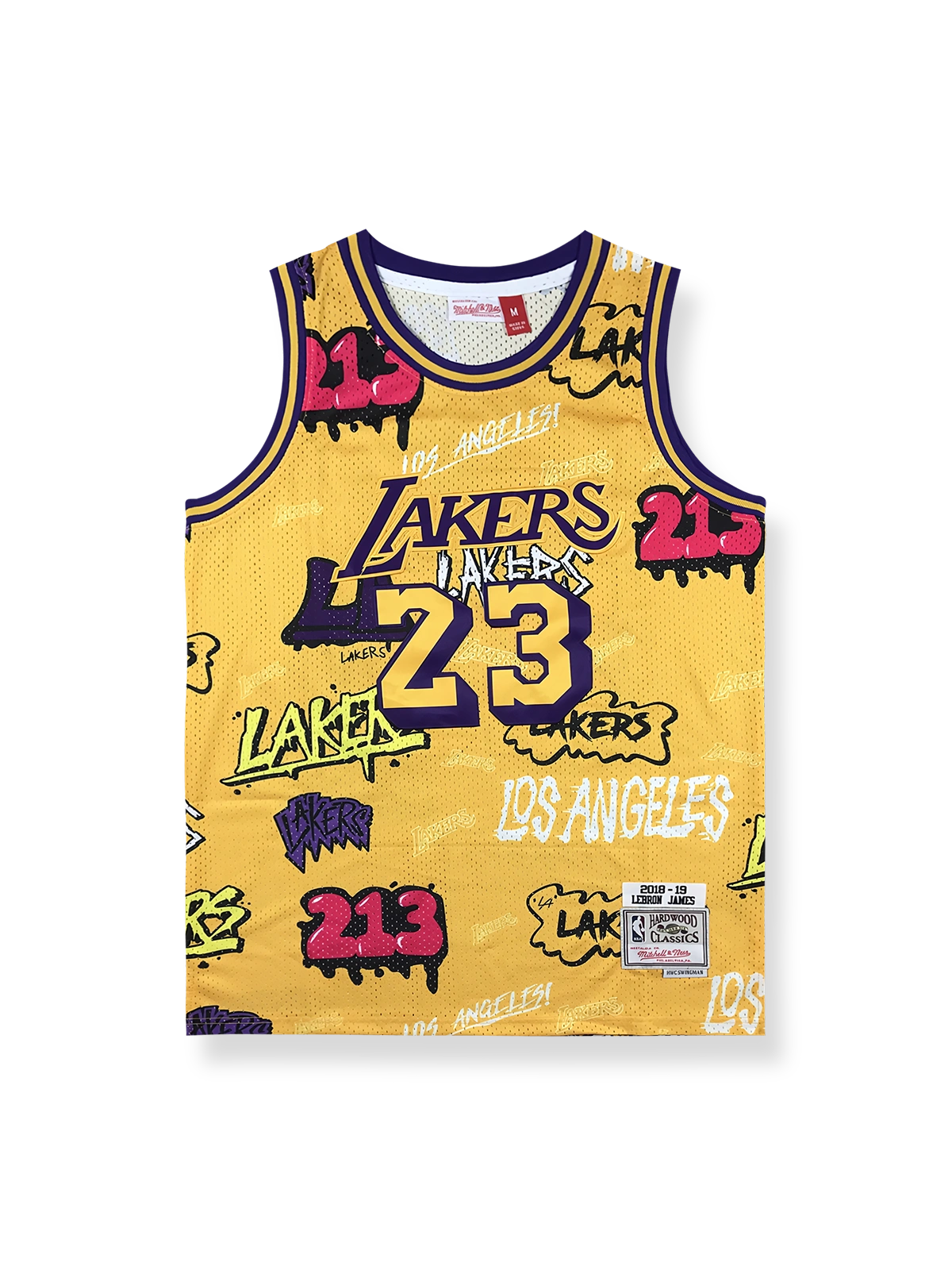 2018-19年 ロサンゼルス・レイカーズ スペシャルエディション ユニフォーム ジェームズ 23番、ビンテージバスケットボールシャツ