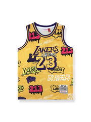 2018-19年 ロサンゼルス・レイカーズ スペシャルエディション ユニフォーム ジェームズ 23番、ビンテージバスケットボールシャツ