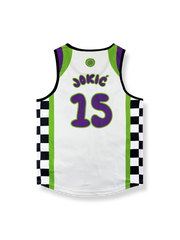 チェッカーボード柄バスケットボールジャージ、速乾通気スポーツモデル