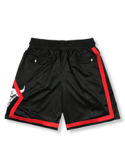 シカゴ・ブルズ シティエディション ショーツ ブラック レッド シカゴ市旗モチーフ