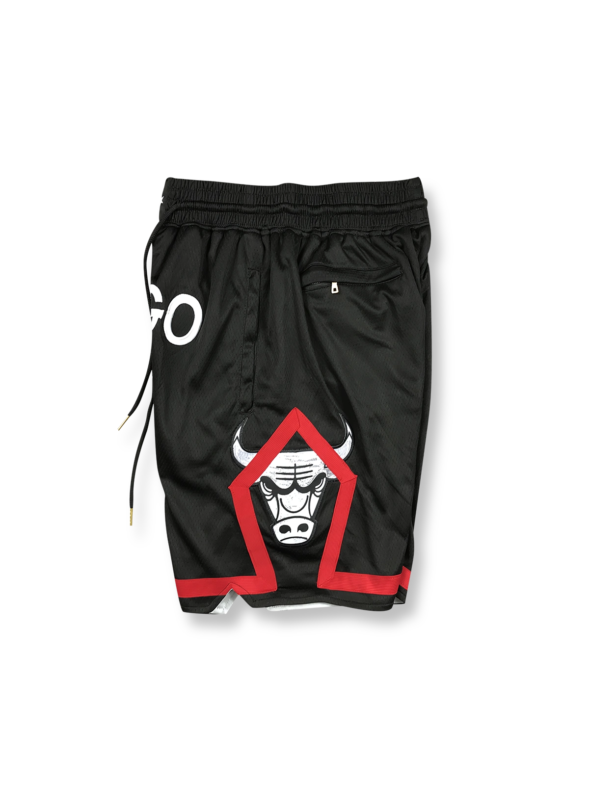 シカゴ・ブルズ シティエディション ショーツ ブラック レッド シカゴ市旗モチーフ