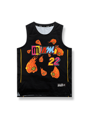 フレイムフィストマイアミ・ヒートバスケットボールジャージ