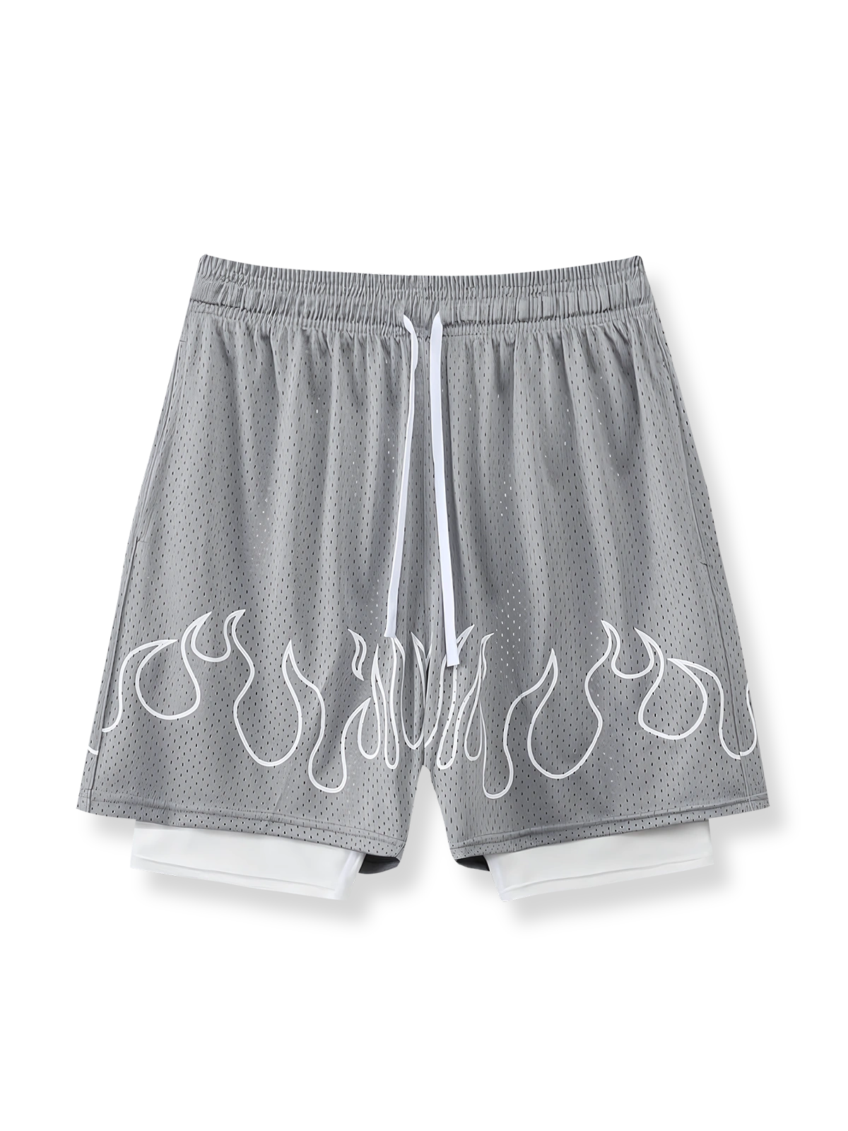 炎シリーズメッシュ速乾バスケットボールショーツ 三分丈