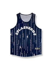 稲妻＆流星デザイン スポーツ速乾バスケットボールタンクトップ