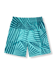 ミントグリーンストライプ柄バスケットボールショーツ 五分丈、速乾通気スポーツモデル