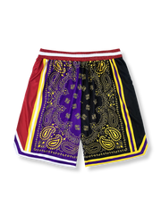 ストリートバスケットボール 速乾ペイズリーショーツ 四分丈