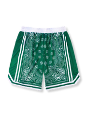ストリートバスケットボール 速乾ペイズリーショーツ 四分丈